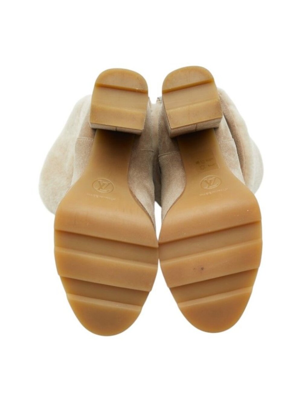 Louis Vuitton LV Bob Line Shearling Ankle Boots 37.5 Beige - Picture 5 of 10